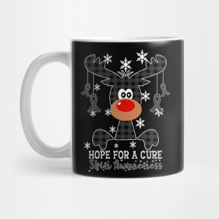 Reindeer Hope For A Cure Skin Awareness Christmas Mug